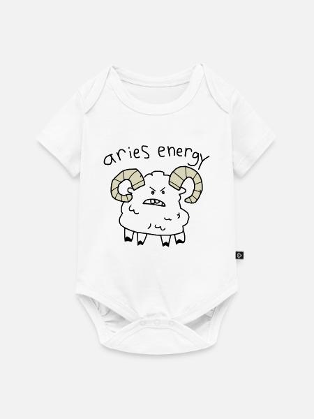 Widderenergie - Baby Premium Kurzarmbody - Weiß