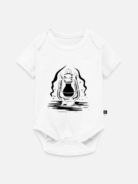 Laterne Zeichnung - Baby Premium Kurzarmbody - Weiß