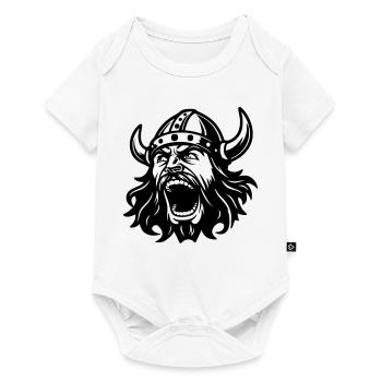 Viking Black Head - Baby Premium short-sleeve bodysuit - white - Front