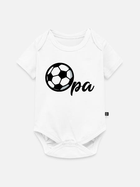 Fußball Opa - Baby Premium Kurzarmbody - Weiß