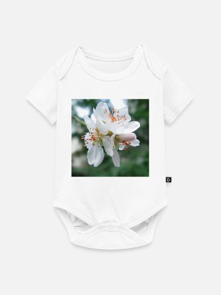 Mandelblüte Frühlingslook 02 - Baby Premium Kurzarmbody - Weiß
