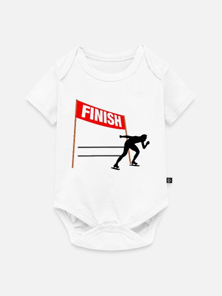 Skating Finish Custom - Baby Premium Kurzarmbody - Weiß