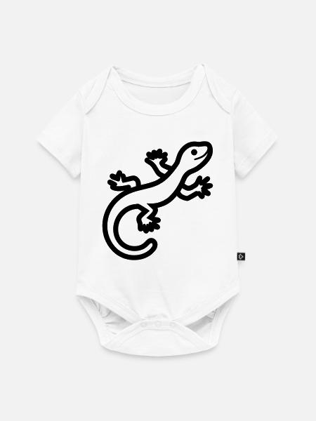 Eidechse - Baby Premium Kurzarmbody - Weiß