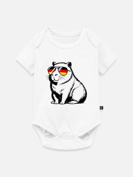 Capybara Deutschland Fan - Baby Premium Kurzarmbody - Weiß