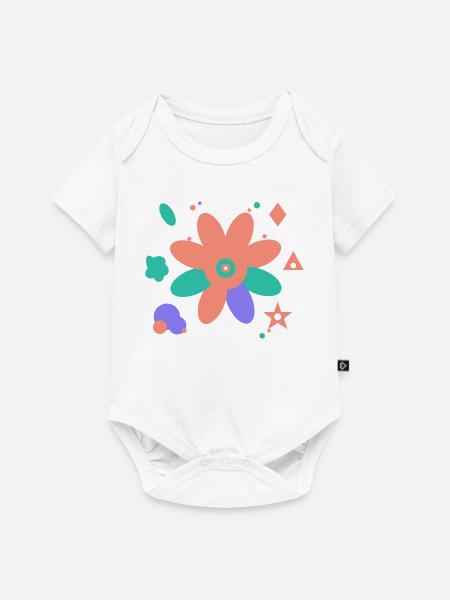 Buntes Design der modernen Kunst - Baby Premium Kurzarmbody - Weiß