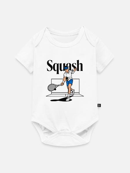 Squash-Tennis-Padel - Baby Premium Kurzarmbody - Weiß