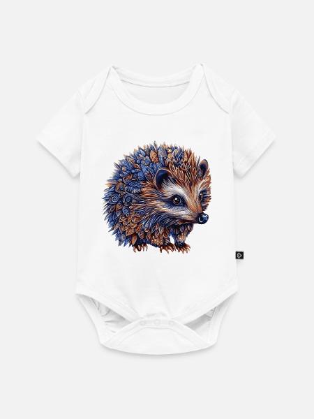 Igel Bunt - Baby Premium Kurzarmbody - Weiß