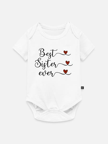 Beste Schwester - Baby Premium Kurzarmbody - Weiß