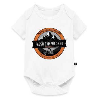 Passo Campolongo Dolomites Motorcycle T-Shirt - Baby Premium short-sleeve bodysuit - white - Front