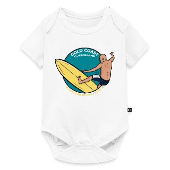 Le vivaneau de la Gold Coast Queensland Rocks Surf Tropical - Body à manches courtes Premium Bébé - blanc - Devant