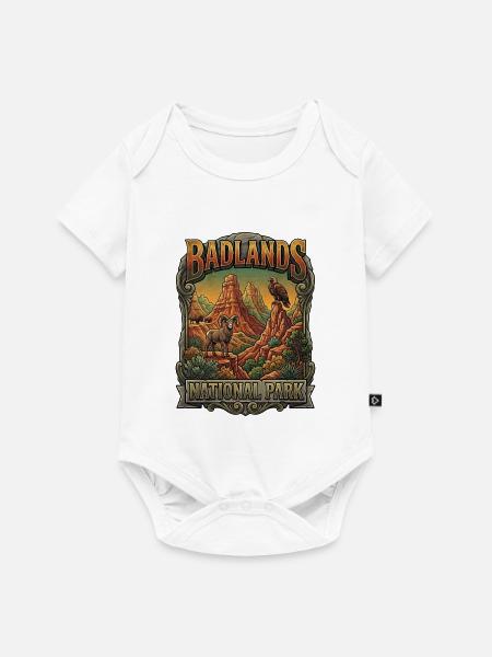 Badlands Nationalpark Poster - Baby Premium Kurzarmbody - Weiß