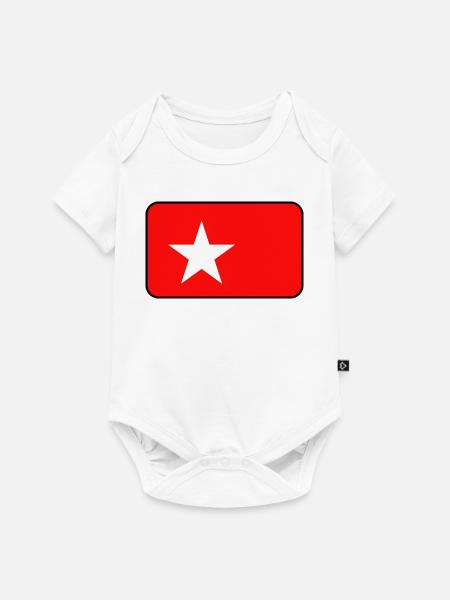 Logo der Maastricht-Flagge - Baby Premium Kurzarmbody - Weiß
