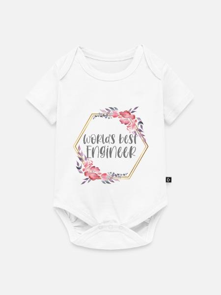 Best Engineer – Ingenieurin Geschenk - Baby Premium Kurzarmbody - Weiß
