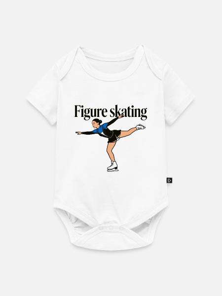 Eiskunstlauf - Baby Premium Kurzarmbody - Weiß