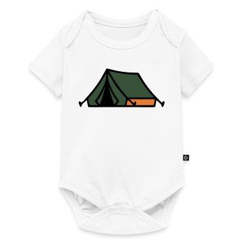Tent Camping Summer Camp Scout Outdoor - Baby Premium short-sleeve bodysuit - white - Front