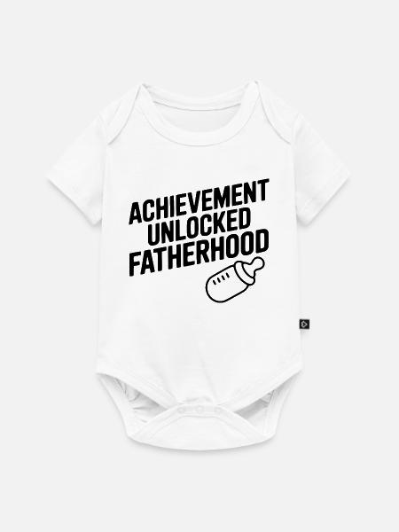 Erfolg: Freigeschaltete Vaterschaft - Baby Premium Kurzarmbody - Weiß