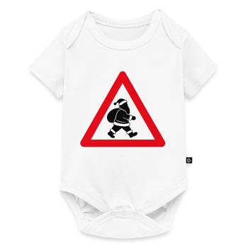Weihnachtsmann crossing - Baby Premium Kurzarmbody - Weiß - Vorne