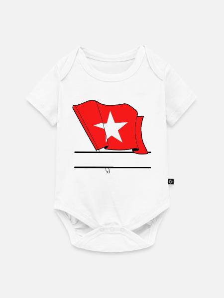 Maastricht Custom Flag - Baby Premium Kurzarmbody - Weiß