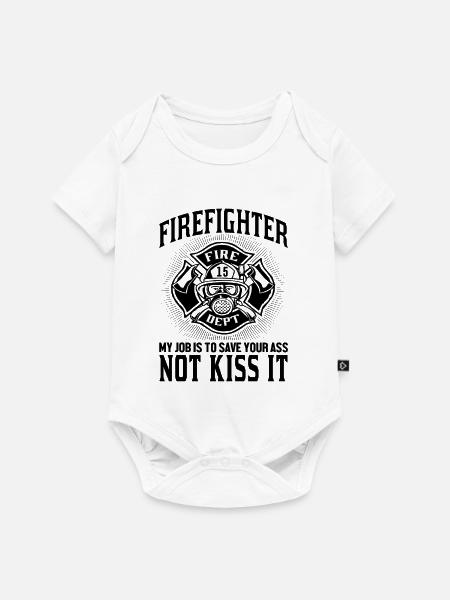 Fire_Fighter - Baby Premium Kurzarmbody - Weiß