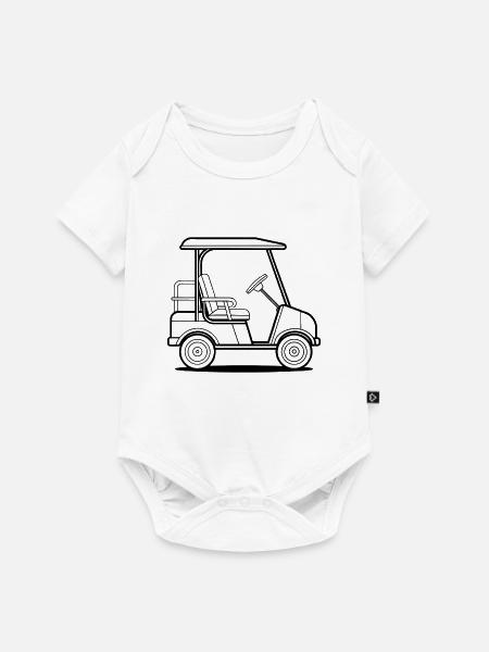 Golfwagen - Baby Premium Kurzarmbody - Weiß