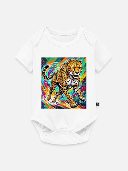 Gepard - Baby Premium Kurzarmbody - Weiß