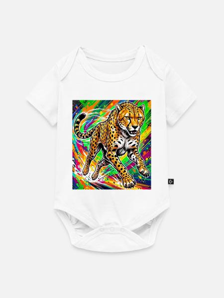 Gepard - Baby Premium Kurzarmbody - Weiß