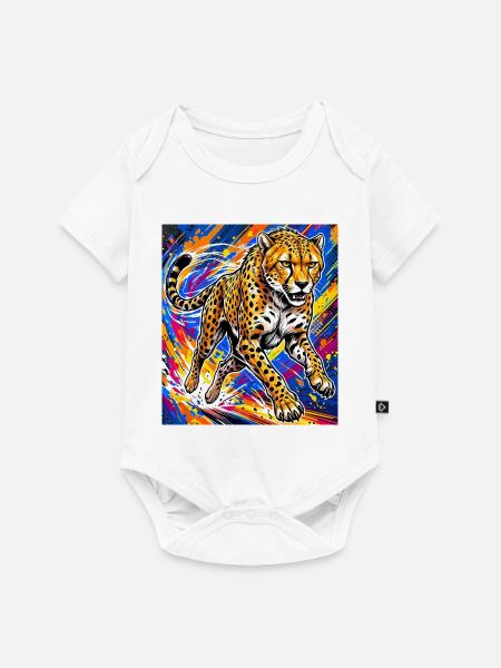 Gepard - Baby Premium Kurzarmbody - Weiß