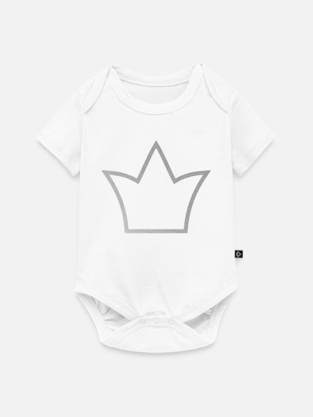 Krone – Symbol für Stärke & Selbstbewusstsein - Baby Premium Kurzarmbody - Weiß