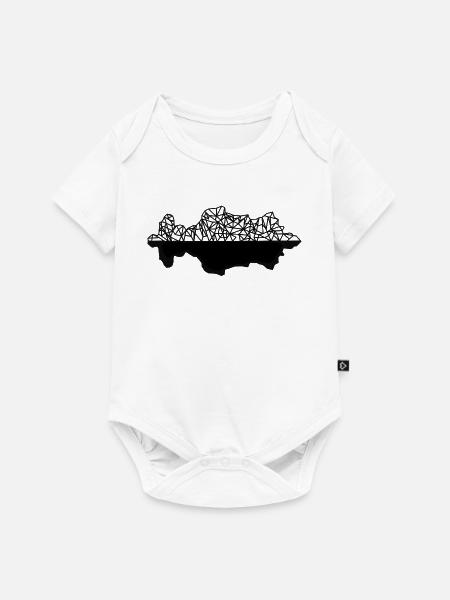 Geometrischer Eisberg - Baby Premium Kurzarmbody - Weiß