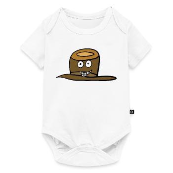 Funny funny hat face - Baby Premium short-sleeve bodysuit - white - Front