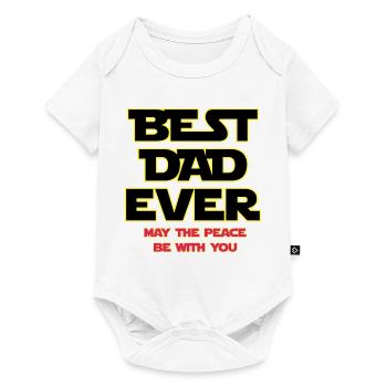 Meilleur Papa Épanouie Néon - Body à manches courtes Premium Bébé - blanc - Devant