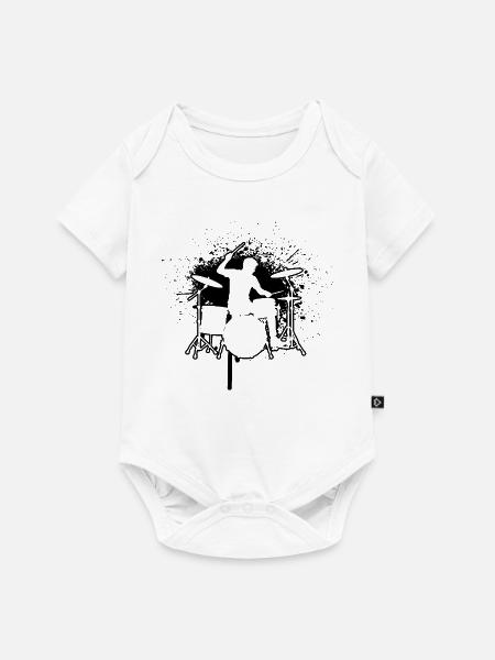 Geschenkidee für den Percussionisten mit Drumming - Baby Premium Kurzarmbody - Weiß