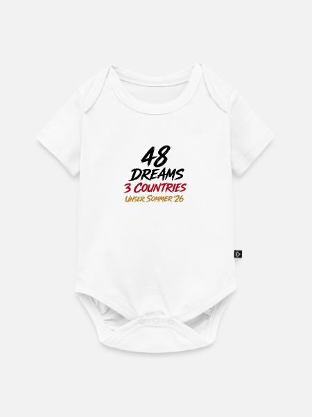 Fussball - Baby Premium Kurzarmbody - Weiß