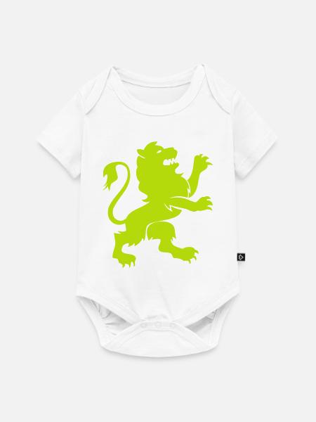 Leuchtender Löwe Silhouette - Baby Premium Kurzarmbody - Weiß