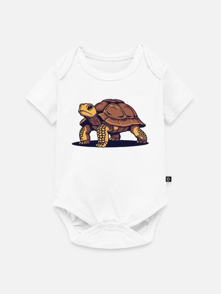 Schildkröte Schildkröten Geschenk - Baby Premium Kurzarmbody - Weiß