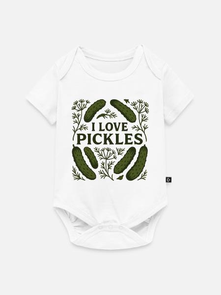 Ich liebe Gurken - Baby Premium Kurzarmbody - Weiß