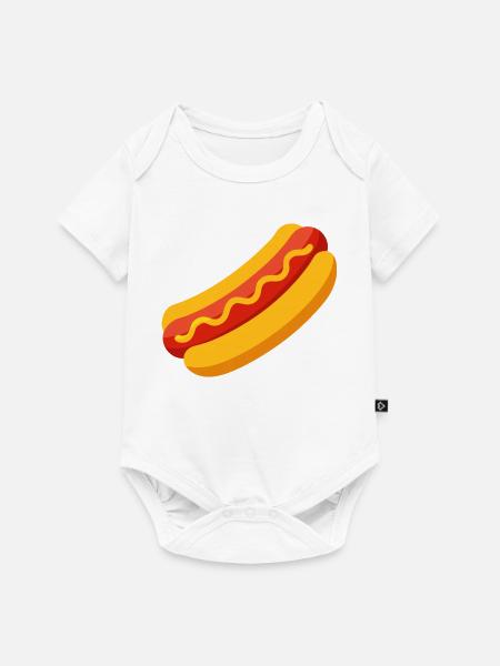Hot Dogs - Baby Premium Kurzarmbody - Weiß