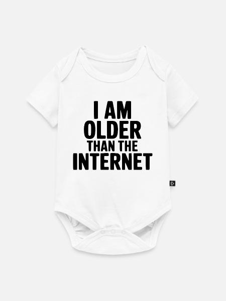 Ich bin älter als das Internet - Baby Premium Kurzarmbody - Weiß