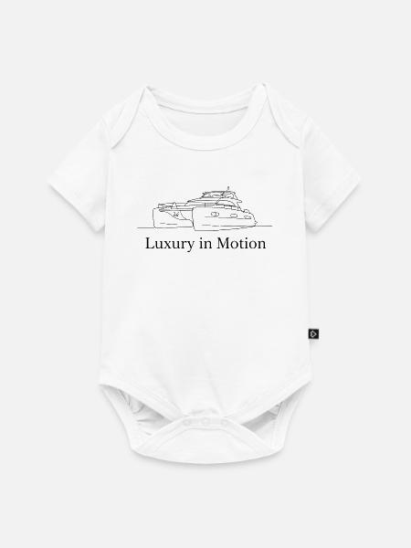 Luxus-Katamaran-Linienkunst - Baby Premium Kurzarmbody - Weiß
