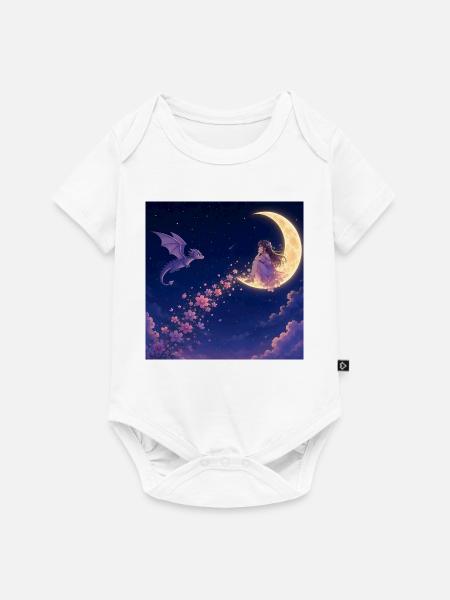 Mondlicht Drachenblüte - Baby Premium Kurzarmbody - Weiß