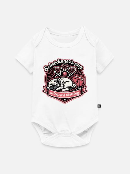 Schrödinger's Pug: Schlafen und Planen - Baby Premium Kurzarmbody - Weiß