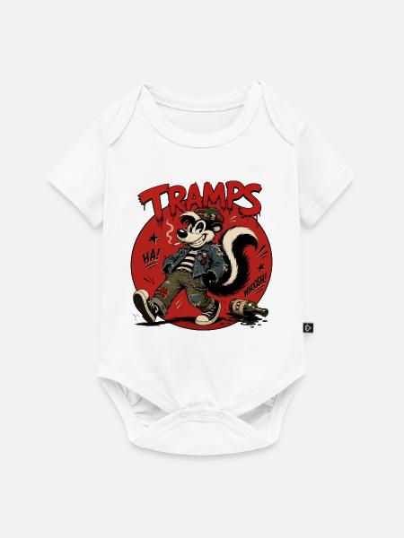 Tramps Streetpunk Wolf - Baby Premium Kurzarmbody - Weiß