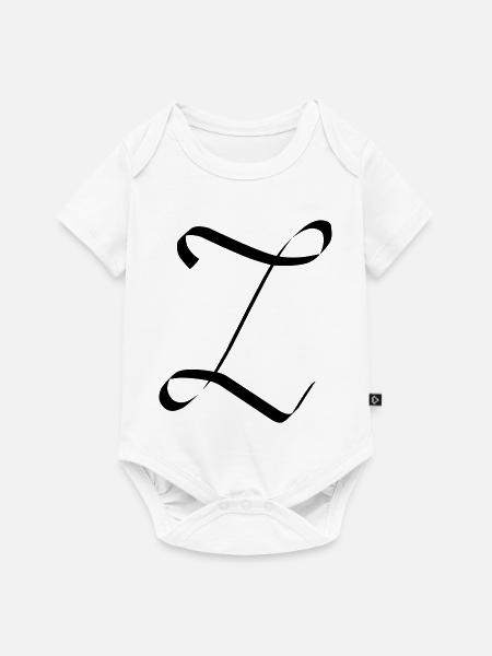 Buchstabe Z - Baby Premium Kurzarmbody - Weiß