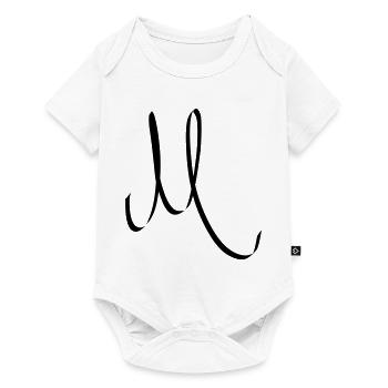 Letter M - Baby Premium short-sleeve bodysuit - white - Front