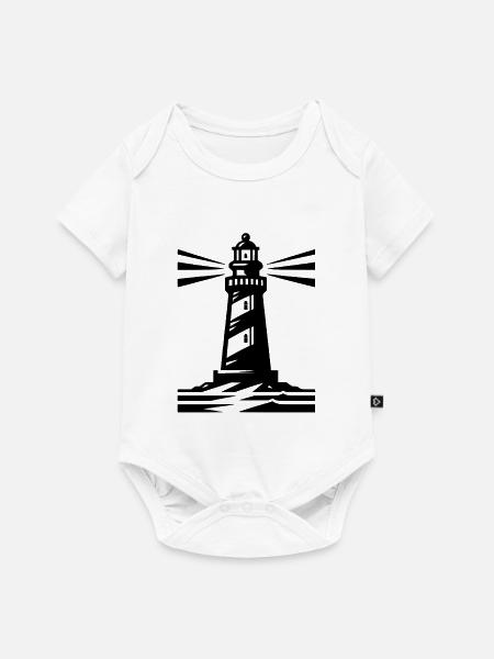 Leuchtturm - Baby Premium Kurzarmbody - Weiß