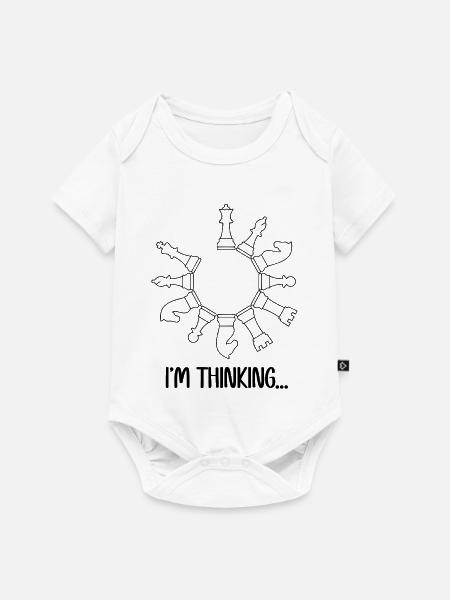 I'm Thinking Game of Chess - Baby Premium Kurzarmbody - Weiß