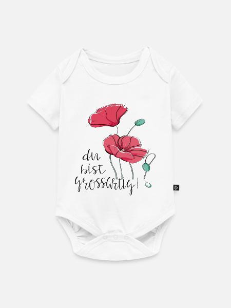 Du bist Großartig - Baby Premium Kurzarmbody - Weiß
