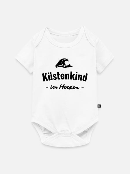 Küste im Herzen - Baby Premium Kurzarmbody - Weiß