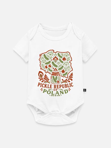 Pickle-Republik Polen - Baby Premium Kurzarmbody - Weiß