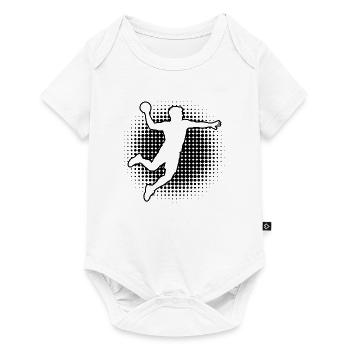 Geschenkidee für den Handballspieler mit Ballsport - Baby Premium Kurzarmbody - Weiß - Vorne